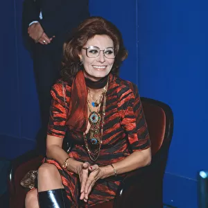 Sophia Loren. Actor. Italian. Picture during a photocall
