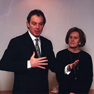 Tony Blair makes a speech to the Party workers at the opening of John Smith House