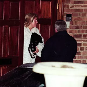 Vanessa Feltz TV Presenter leaving her home February 1999