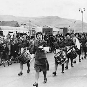 WaF band, leading Treforest Trading Estate "Wings for Victory"