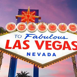 Las Vegas, Nevada, USA at the Welcome to Las Vegas Sign