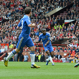 Victor Moses Determined Shot: Chelsea vs. Manchester United, Premier League Showdown, May 2013