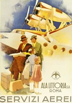 Advertisement for Ala Littoria, Italian airlines