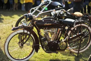 A 1915 Indian Model B motorcycle is displayed during an antique car show in Nairobi on September 26 A 1915 Indian Model B motorcycle is displayed during an antique car show in Nairobi on September 26