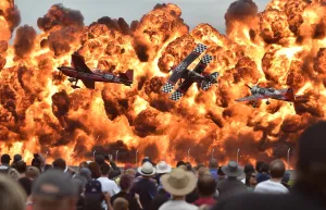 <b class=qtipBold><figcaption>Australia-Defence-Air Show</figcaption></b><br>Acrobatic pilots perform on the first public day of the Australian International Airshow at the Avalon Airfield near Lara southwest of Melbourne on February 27 2015. Some 180, 000 patrons were expected through the gates over three public days of the event. AFP PHOTO / Paul CROCK / AFP PHOTO / PAUL CROCK<br><em>© Copyright Agence France-Presse (AFP) - All Rights Reserved</em> Australia-Defence-Air Show