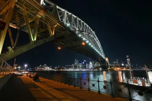 : AUSTRALIA-EARTH HOUR-SYDNEY-BRIDGE