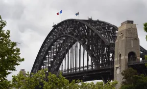 <b class=qtipBold><figcaption>Australia-France-Bridge</figcaption></b><br>The French flag flies over the Sydney Harbour Bridge on November 15, 2015, as Australians expressed their solidarity with France. AFP PHOTO / William WEST / AFP PHOTO / WILLIAM WEST<br><em>© Copyright Agence France-Presse (AFP) - All Rights Reserved</em> Australia-France-Bridge
