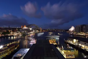 <b class=qtipBold><figcaption>Australia-Lifestyle-Tourism</figcaption></b><br>This picture taken on March 6, 2017 shows ferries making their way to dock at the Sydney Harbour. / AFP PHOTO / SAEED KHAN<br><em>© Copyright Agence France-Presse (AFP) - All Rights Reserved</em> Australia-Lifestyle-Tourism