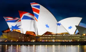 <b class=qtipBold><figcaption>Australia-Military-Navy</figcaption></b><br>Projections light up the Sydney Opera House sails with the history of the Royal Australian Navy as they celebrate 100 years since their first ships entered Sydney Harbour, on October 5, 2013. Prince Harry is in Sydney for the Royal Australian Navy International Fleet Review with visiting warships from Britain, Singapore, Japan, India, Thailand and the United States joining ships from the Australian Navy. AFP PHOTO/William WEST / AFP PHOTO / WILLIAM WEST<br><em>© Copyright Agence France-Presse (AFP) - All Rights Reserved</em> Australia-Military-Navy