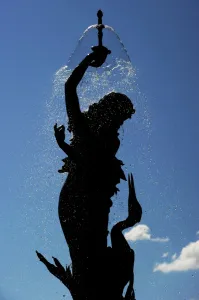<b class=qtipBold><figcaption>Australia-Theme-Landmark</figcaption></b><br>This photo taken on August 4, 2012 shows a water feature statue of a water nymph, supposedly Diana the oddess of purity, on top of the Lewis Wolfe Levy drinking fountain in Sydney's Royal Botanic Gardens. The Levy drinking fountain is one of the few large public drinking fountains remaining in Sydney and was erected in 1889. AFP PHOTO / Greg WOOD / AFP PHOTO / GREG WOOD<br><em>© Copyright Agence France-Presse (AFP) - All Rights Reserved</em> Australia-Theme-Landmark