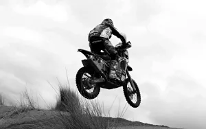 Sport Prints: Auto-Moto-Rally-Dakar-Stage7-Black and White