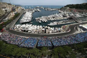 <b class=qtipBold><figcaption>AUTO-PRIX-F1-MONACO</figcaption></b><br>View over the first practice session at the Monaco street circuit, on May 26, 2016 in Monaco, three days ahead of the Monaco Formula 1 Grand Prix. / AFP PHOTO / Valery HACHE<br><em>© Copyright Agence France-Presse (AFP) - All Rights Reserved</em> AUTO-PRIX-F1-MONACO