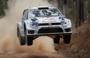 <b class=qtipBold><figcaption>Auto-Rally-Wrc-Aus</figcaption></b><br>French rally driver Sebastien Ogier jumps his Volkswagen Polo over a brow during the fifth special stage of the World Rally Championship (WRC) Rally of Australia, near Bellingen on the New South Wales central coast on September 12, 2014. AFP PHOTO / William WEST / AFP PHOTO / WILLIAM WEST<br><em>© Copyright Agence France-Presse (AFP) - All Rights Reserved</em> Auto-Rally-Wrc-Aus