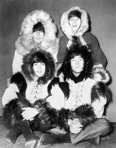 Special Edition Wall Art Prints: Beatles Modelling Christmas Nostalgic Suits