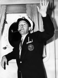 Portrait Prints: Bing Crosby Poses on the Queen Elizabeth Liner