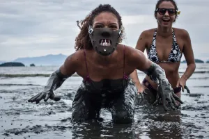 Ecuador, South America Prints: Brazil-Carnival-Paraty-Mud