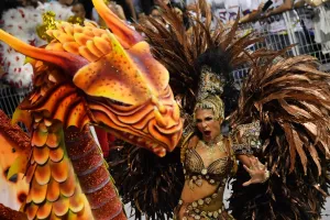 Ecuador, South America Prints: Brazil-Carnival-Sao Paulo-Mocidade Alegre