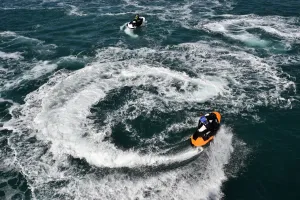 Britain And UK Prints: Britain-Weather-Offbeat-Jetski
