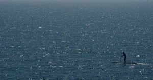 Britain-Weather-Offbeat-Paddleboard