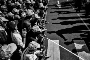 Tour De France 2017 Prints: Cycling-Fra-Bel-Tdf2017-Fans-Black and White