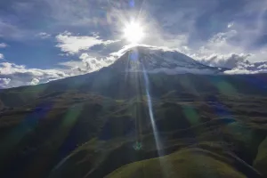 Ecuador, South America Prints: Ecuador-Glacier-Chimborazo-Volcano-Nature