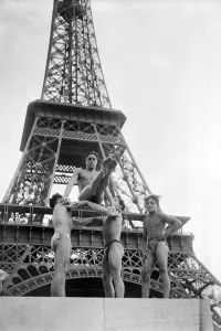Summer In Paris Prints: Eiffel Tower gymnastics 1945