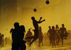 Brazil Prints: Football-Copa America-Beach