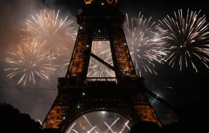 Eiffel Tower Prints: France-Bastille Day-Firework
