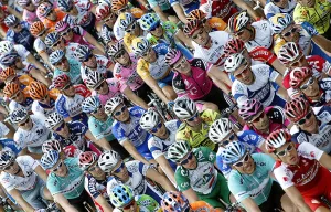 <b class=qtipBold><figcaption>France-Cycling-Tour De France</figcaption></b><br>cyclists concentrate before the second stage of the 90th Tour de France between la Ferte-sous-Jouarre and Sedan. AFP PHOTO JOEL SAGET / AFP PHOTO / JOEL SAGET<br><em>© © Copyright Agence France-Presse (AFP) - All Rights Reserved</em> France-Cycling-Tour De France