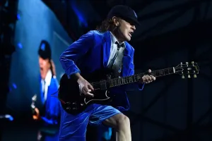<b class=qtipBold><figcaption>France-Music-Concert-Acdc</figcaption></b><br>Australian rock band AC/DC's guitarist Angus Young performs on stage in Marseille, southern France, on May 13, 2016. / AFP PHOTO / BORIS HORVAT<br><em>© Copyright Agence France-Presse (AFP) - All Rights Reserved</em> France-Music-Concert-Acdc