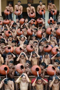 Hindu Students Magh Snan or Holy Bath in Ahmedabad Hindu Students Magh Snan or Holy Bath in Ahmedabad