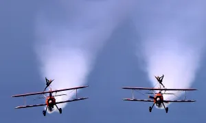 Acrobatics Prints: Kuwait-Air-Show-Breitling-Wingwalker