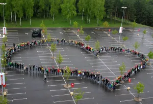 Aerial View Prints: Lithuania-Heart-Love