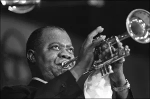Louis Armstrong Performing in Paris