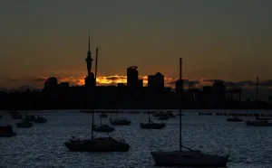 New Zealand Prints: New Zealand-Auckland-Sunset
