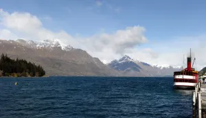 New Zealand Prints: New Zealand-Queenstown-Steam Ship-Earnslaw