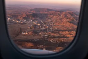 <b class=qtipBold><figcaption>Nkorea-Aviation-Airline-Air Koryo</figcaption></b><br>This photo taken on November 24, 2016 shows an aerial view of a town seen from the window of a Tupolev Tu-204 aircraft on approach to Sunan Pyongyang International Airport. / AFP PHOTO / Ed JONES<br><em>© Copyright Agence France-Presse (AFP) - All Rights Reserved</em> Nkorea-Aviation-Airline-Air Koryo