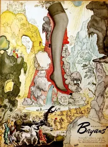 <b class=qtipBold><figcaption>Salvador Dali Adverts for stockings</figcaption></b><br>A picture taken 03 February 2004 shows "Adverts for stockings Bryans" -1947-, one of many advertising works from Spanish artist Salvador Dali, whose centenary celebrations open this week in Barcelona. / AFP PHOTO / CESAR RANGEL<br><em>© Copyright Agence France-Presse (AFP) - All Rights Reserved</em> Salvador Dali Adverts for stockings