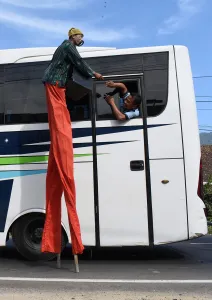 Transport Prints: Stilts-Bus-Offbeat-Indonesia