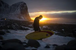 Arctic Prints: Surfing-Nor-Arctic-Sunset