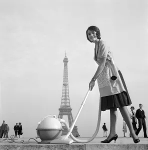 Eiffel Tower Prints: Trocadero Flying Vacuum Cleaner