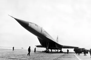 <b class=qtipBold><figcaption>Tupolev 144</figcaption></b><br>Soviet aircraft Tupolev 144 TU-144 sits on the tarmac, 12 December 1968 in Moscow, after its maiden flight. The Tupolev Tu-144 was the first Soviet supersonic transport aircraft, constructed under the direction of the Soviet Tupolev design bureau headed by Alexei Tupolev. / AFP PHOTO / TASS / -<br><em>© Copyright Agence France-Presse (AFP) - All Rights Reserved</em> Tupolev 144