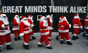 Christmas - Xmas Prints: Us-Holiday-Santas-03