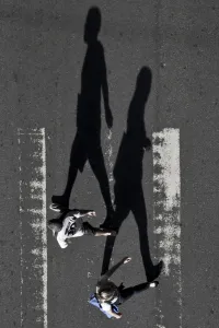 Top View of Pedestrians Crossing Rio Branco Ave Top View of Pedestrians Crossing Rio Branco Ave